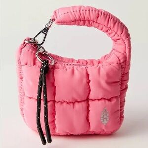 Free People Movement Quilted Micro Pouch in Bubblegum Pink